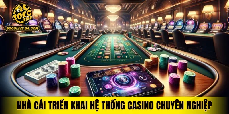 Nhà cái triển khai hệ thống casino chuyên nghiệp