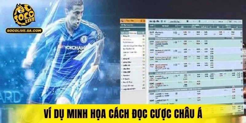 Ví dụ minh họa cách đọc cược châu Á